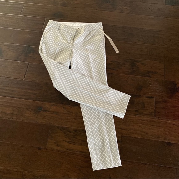 Kenar NWT GRAY PANTS Windowpane Jacquard Size 6 - Picture 2 of 10